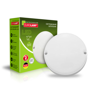 LED Світильник круглий накладний ЖКХ 12W-5000K EUROLAMP