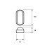 LED Світильник овальний накладний ЖКГ з датчиком руху 12W-5000K EUROLAMP