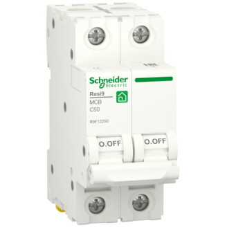 Автоматический выключатель 6kA 2P 50A C, Resi9 Schneider Electric R9F12250