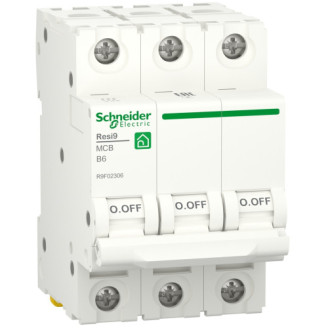 Автоматический выключатель 6kA 3P 6A В, Resi9 Schneider Electric R9F02306
