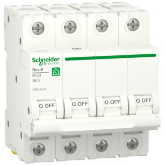 Автоматический выключатель 6kA 4P 63A В, Resi9 Schneider Electric R9F02463