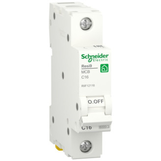 Автоматический выключатель 6kA 1P 16A C, Resi9 Schneider Electric R9F12116