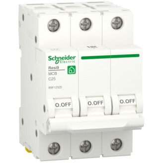 Автоматический выключатель 6kA 3P 25A C, Resi9 Schneider Electric R9F12325