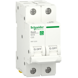 Автоматический выключатель 6kA 2P 25A C, Resi9 Schneider Electric R9F12225
