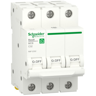 Автоматический выключатель 6kA 3P 32A C, Resi9 Schneider Electric R9F12332