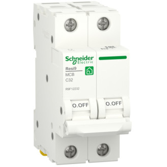 Автоматический выключатель 6kA 2P 32A C, Resi9 Schneider Electric R9F12232