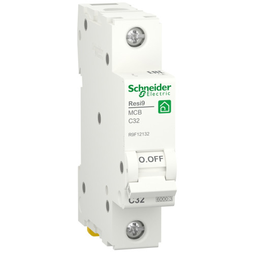 Автоматический выключатель 6kA 1P 32A C, Resi9 Schneider Electric R9F12132 – надежная защита электросети от перегрузок и коротких замыканий