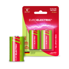 EUROELECTRIC Батарейка щелочная C LR14 1,5V blister 2шт