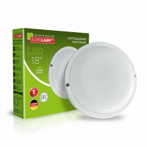 LED Світильник круглий накладний ЖКГ 18W-5000K EUROLAMP