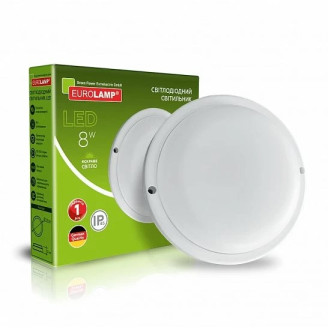LED Світильник круглий накладний ЖКХ 8W-5000K EUROLAMP