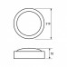 LED Світильник круглий накладний ЖКГ з датчиком руху 12W-5000K EUROLAMP