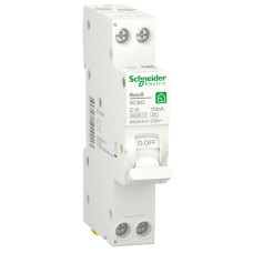 Дифференциальный автомат 6kA 1M 1P+N 10A C 10mA А, Resi9 Schneider Electric R9D81610