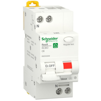 Дифференциальный автомат 6kA 1P+N 6A C 30mA А, Resi9 Schneider Electric R9D55606