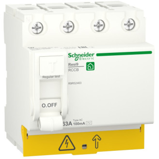 Устройство защитного отключения 4P 63A 100mA АС, Resi9 Schneider Electric R9R52463
