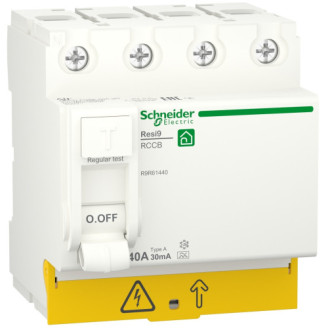 Устройство защитного отключения 4P 40A 30mA А, Resi9 Schneider Electric R9R61440