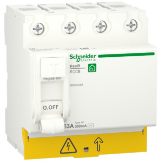 Устройство защитного отключения 4P 63A 300mA АС, Resi9 Schneider Electric R9R54463