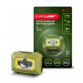 EUROLAMP Світлодіодний ліхтар налобний 3W зелений