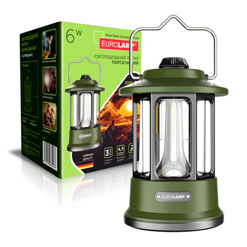 EUROLAMP Світлодіодний ліхтар портативний 6W смарагдовий