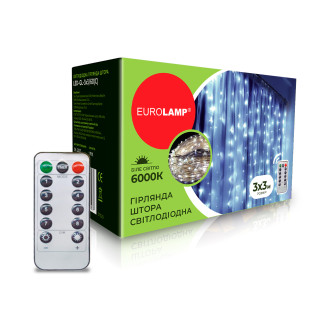 LED Гірлянда штора 3×3-6000К EUROLAMP