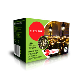 LED Гірлянда вулична IP-44 EUROLAMP 10м-2700К