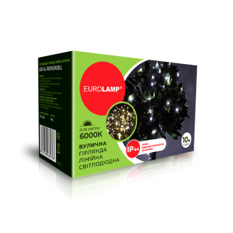 LED Гірлянда вулична IP-44 EUROLAMP 10м-6000К