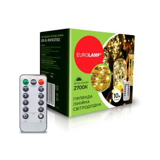 LED Гірлянда лінійна EUROLAMP 10м-2700К (S2)