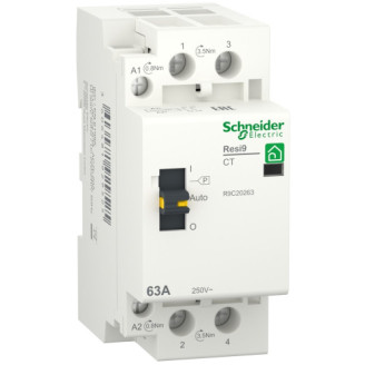 Контактор 1P+N 63A 2NO ~230В/50Гц, Resi9 Schneider Electric R9C20263
