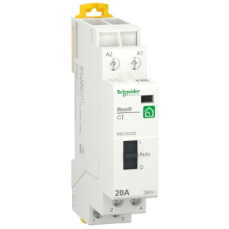 Контактор 1P+N 20A 2NO ~230В/50Гц, Resi9 Schneider Electric R9C20220