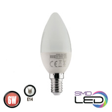 Лампа свічка SMD LED 6W 6400K E14 480Lm 175-250V ULTRA-6