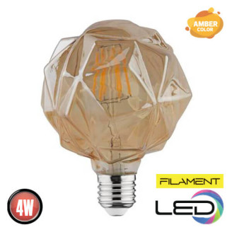 Лампа філамент LED Кристал 4W Е27 2200К  360Lm 220-240V RUSTIC CRYSTAL-4
