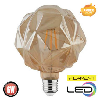 Лампа філамент LED Кристал 6W Е27 2200К  540Lm 220-240V RUSTIC CRYSTAL-6