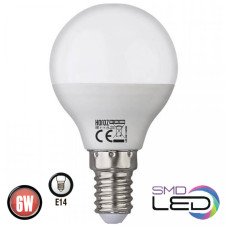 Лампа шарік SMD LED 6W 3000K Е27 480Lm 175-250V ELITE-6