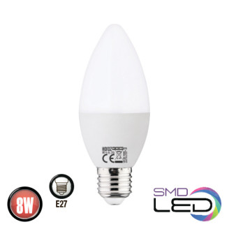 Лампа свічка SMD LED 8W 3000K E27 800Lm 175-250V ULTRA-8