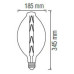 Лампа філамент LED 8W 2200K E27 620Lm 220-240V янтарна 345мм ENIGMA-XL