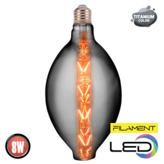 Лампа філамент LED 8W 2200K E27 620Lm 220-240V янтарна 345мм ENIGMA-XL