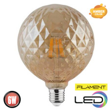 Лампа філамент LED Твіст 6W Е27 2200К  540Lm 220-240V RUSTIC TWIST-6