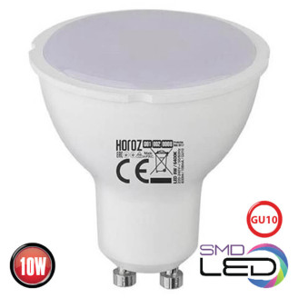 Лампа MR16 SMD LED 10W 6400K GU10 800Lm 175-250V PLUS-10