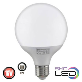 Лампа ШАР SMD LED 16W 4200K E27 1400Lm 175-250V GLOBE-16