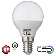Лампа шарік SMD LED 10W 6400K Е14 1000Lm 175-250V ELITE-10