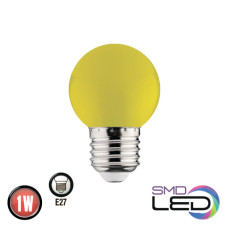 Лампа шарік SMD LED 1W E27 105Lm 220-240V жовта RAINBOW