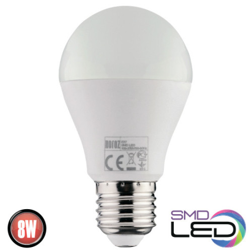 Лампа А60 SMD LED 8W 6400K E27 850Lm 175-250V PREMIER-8