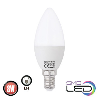 Лампа свічка SMD LED 8W 3000K E14 800Lm 175-250V ULTRA-8