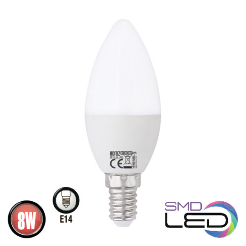 Лампа свічка SMD LED 8W 3000K E14 800Lm 175-250V ULTRA-8