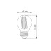 LED лампа TITANUM Filament G45 4W E27 4100K