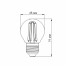 LED лампа VIDEX Filament G45F 6W E27 3000K