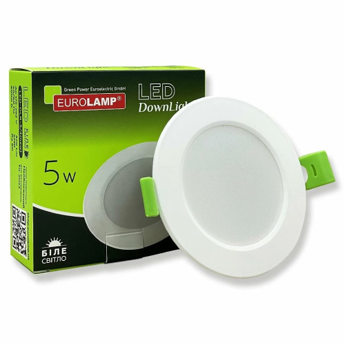 LED Світильник круглий врізний 5W-4000K EUROLAMP