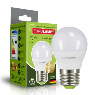 LED Лампа EUROLAMP G45-5W-E27-4000K