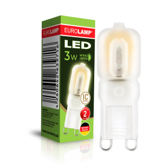 LED Лампа капсульна EUROLAMP силікон G9-3W-3000K
