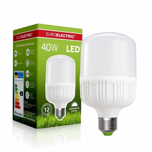 LED Лампа високопотужна EUROELECTRIC 40W-E27-6500K