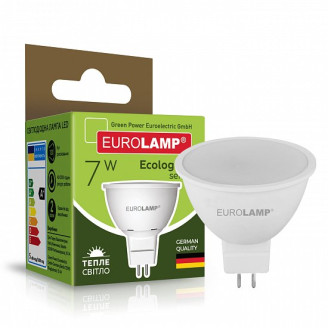 LED Лампа точкова EUROLAMP MR16-7W-GU5.3-3000K